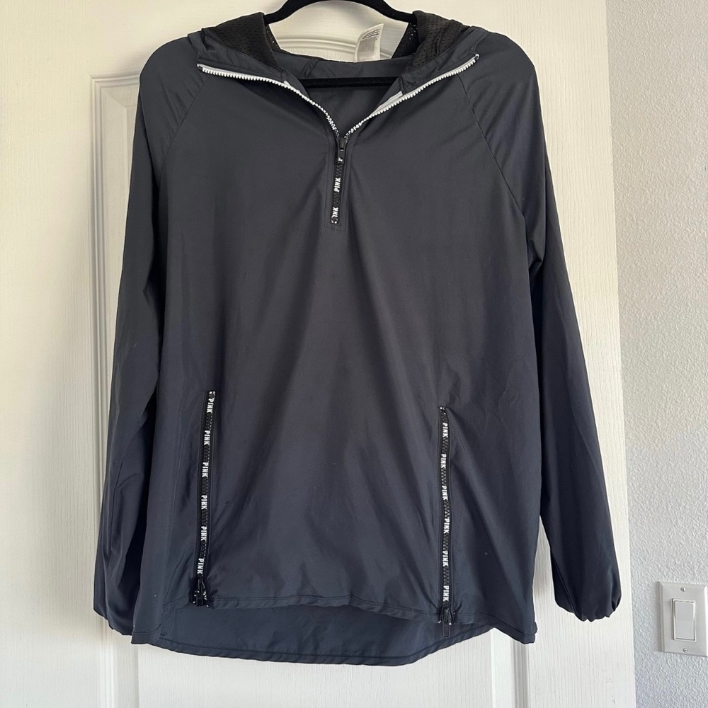Victoria’s Secret PINK Navy Blue‎ Windbreaker Rain Jacket XS